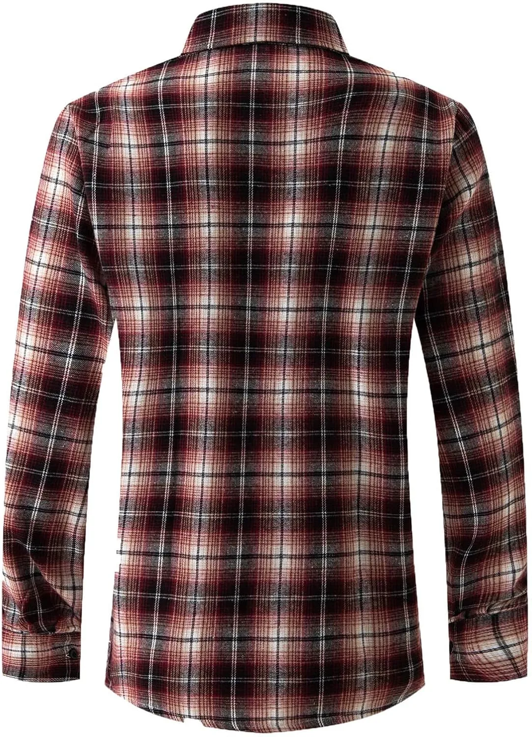 Mens Dress Shirts Vintage Checked Long Sleeve Button Down Casual Gingham Shirts Coat Lightweight Fall Cardigan Soft