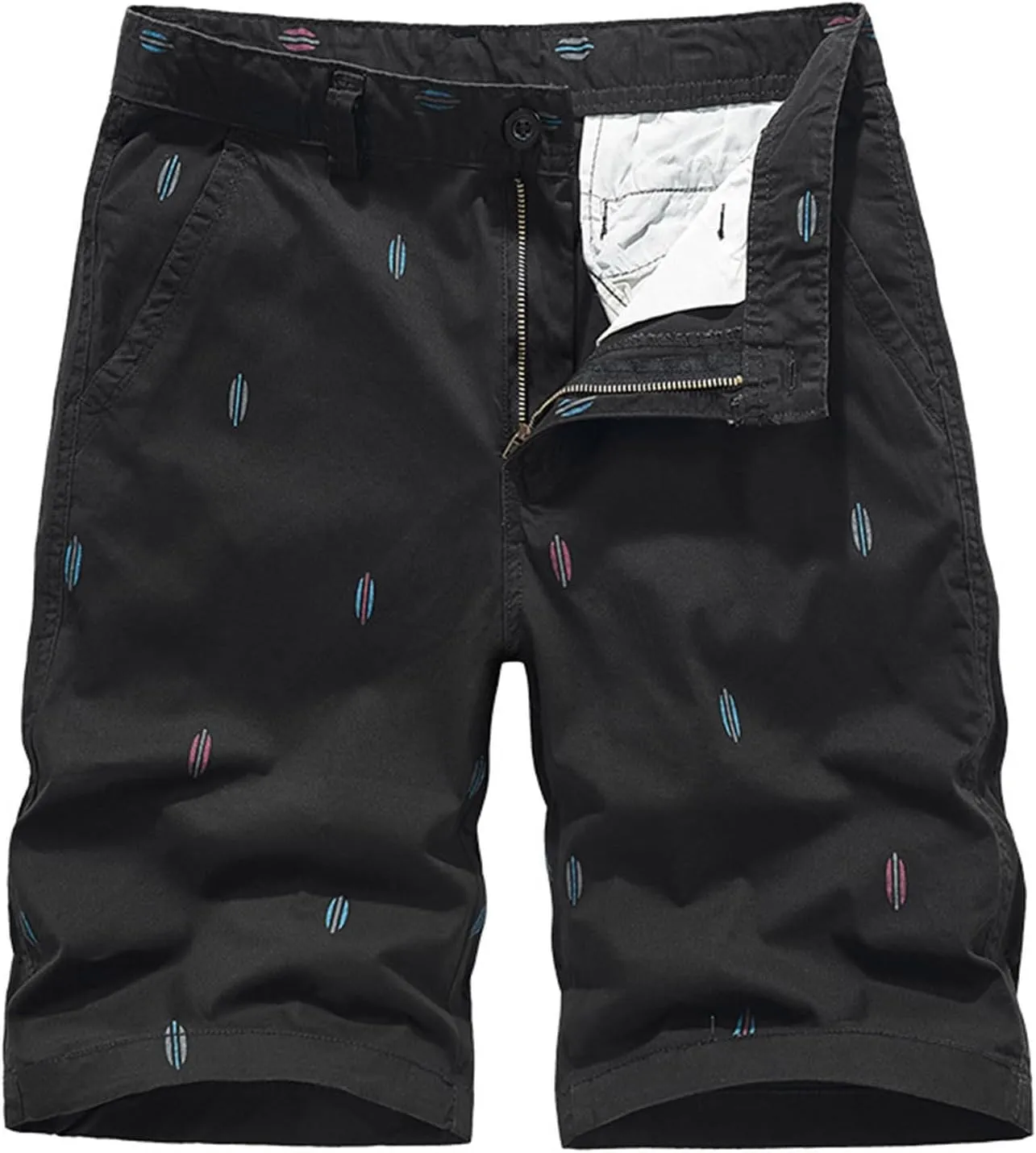 Men's Elastic Waist Cargo Shorts Casual Big and Tall Relaxed Fit Outdoor Work Shorts Cargo Short Outdoor Printed Loose Shorts