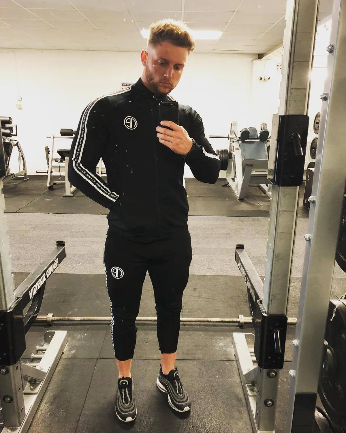 Men's Fashion Embroidered Casual 2 Piece Tracksuit