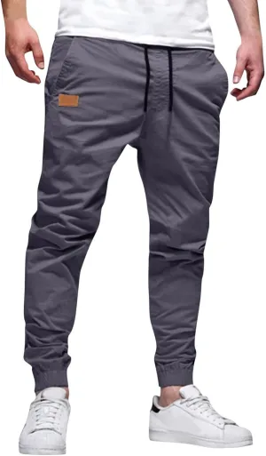 Mens Fashion Joggers Sports Pants Casual Cotton Cargo Pants Gym Sweatpants Trousers Mens Long Pant Men Chino Cargo Pants