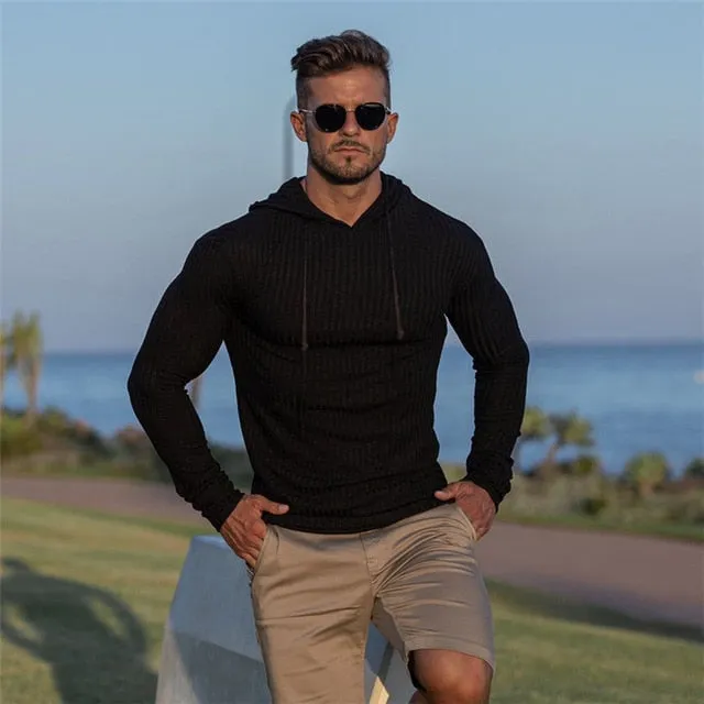 Mens Fashion Winter Hooded Sweater