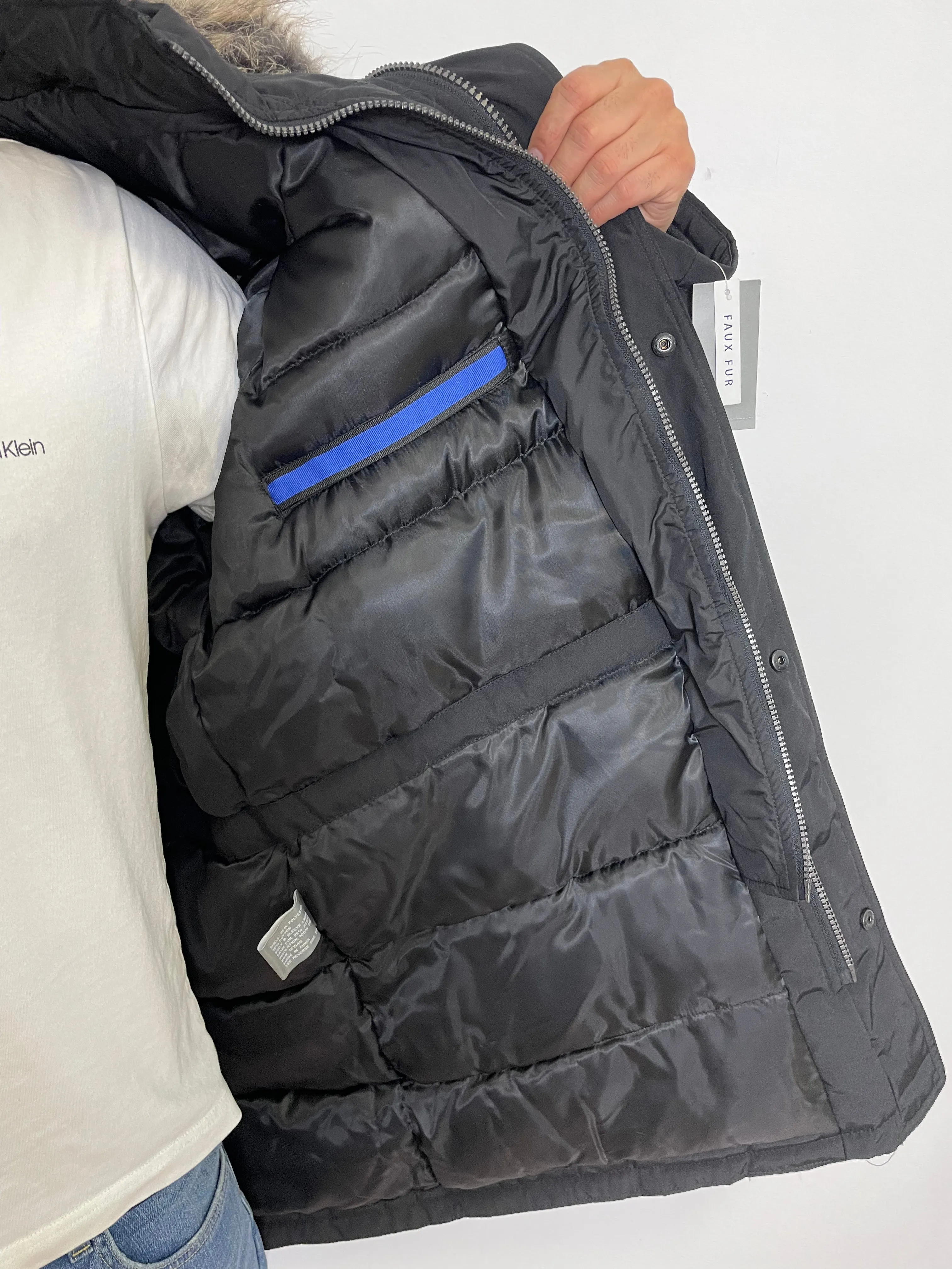 Men’s Faux Fur Parka Coat