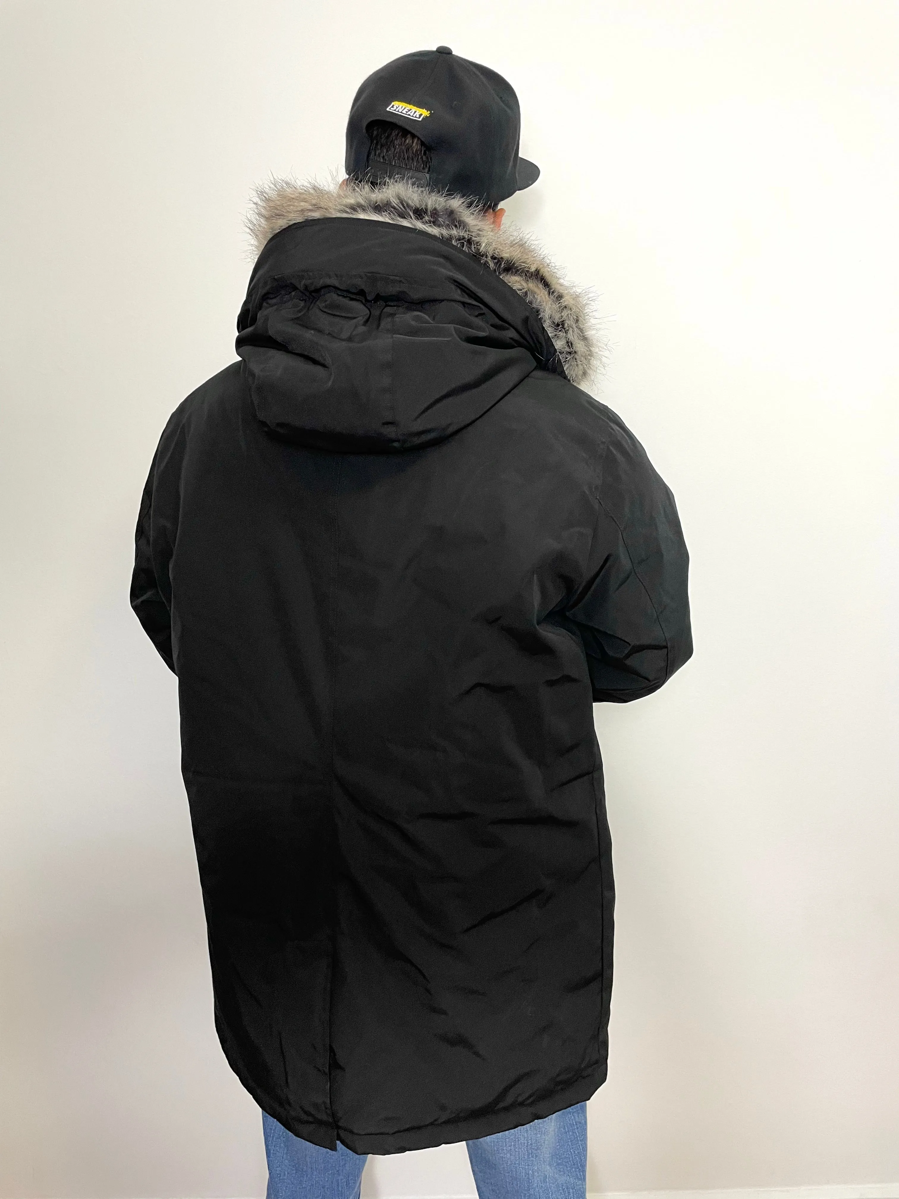 Men’s Faux Fur Parka Coat