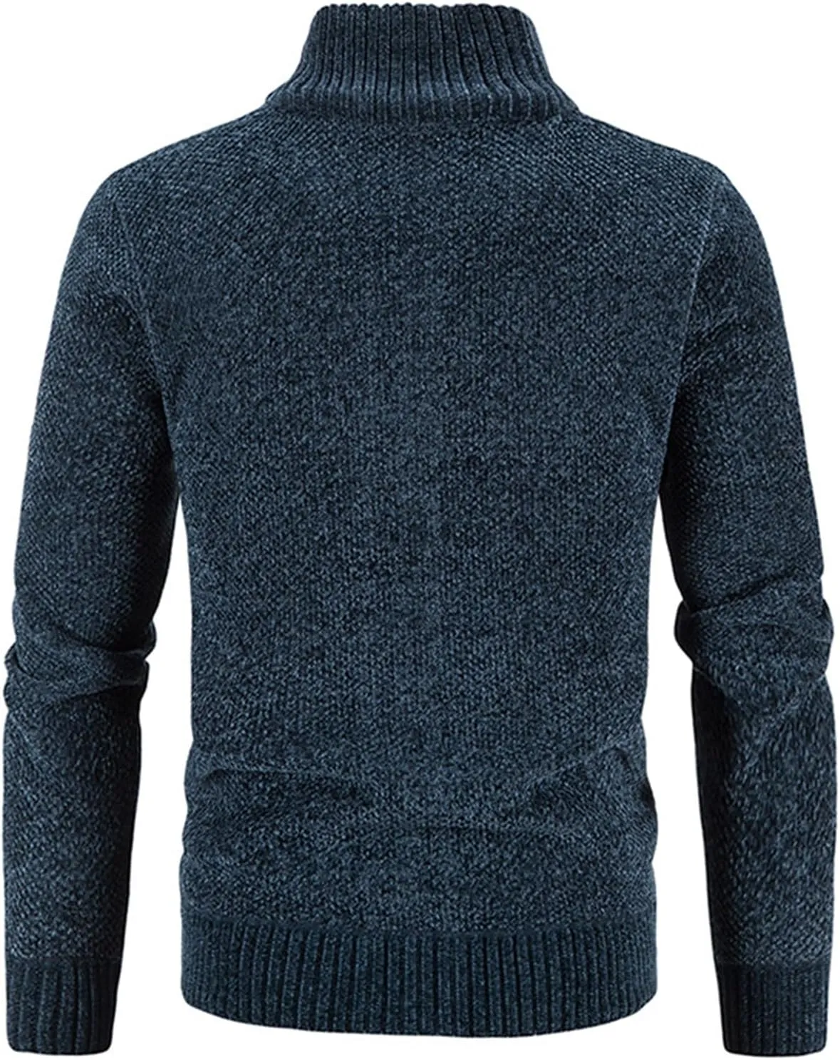 Mens Fleece Lined Stand Collar Cardigan Jackets with Full Zip Plus Knitted Long Sleeve Cardigans Ideal for Workouts