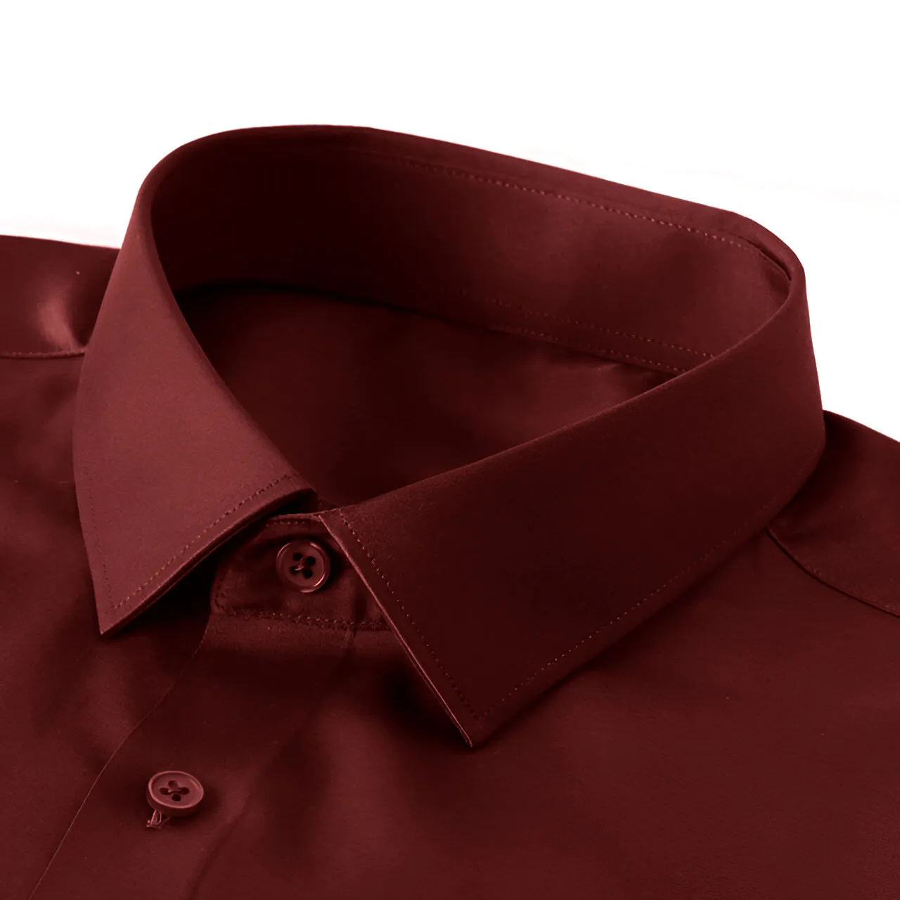 Men's Formal Regular Fit Full Sleeve Shirt - Maroon