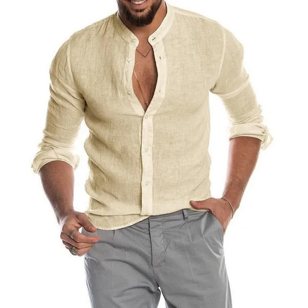 Men's Full Sleeves Solid Plain Shirt - GlamzLife