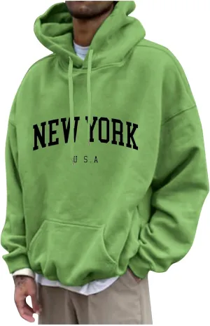 Men's Graphic Hoodies Letter Print Techwear Y2k Hoodie Long Sleeve Streetwear Unisex Casual Hoodies, M-3XL
