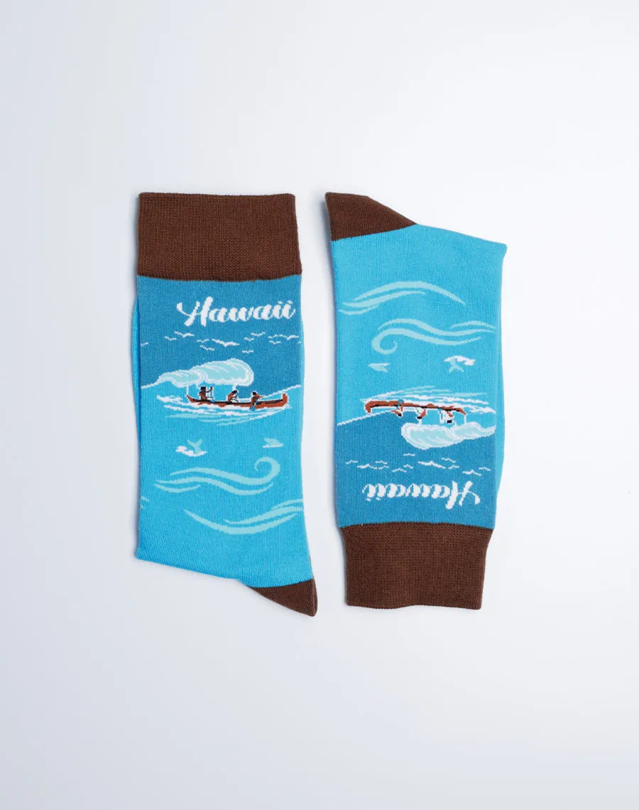 Men's Hawaii Outrigger Crew Socks