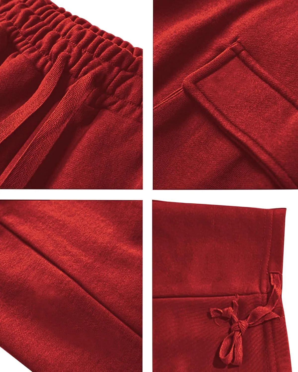 Men's Heavyweight Cargo Sweatpants Stretch Elastic Waist Drawstring Casual Pants Loose fit Straight Leg Trousers