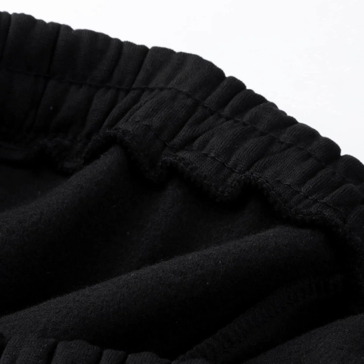 Men's Heavyweight Fleece Cargo Sweatpants Baggy Elastic Waist Drawstring Sweatpants with Pockets Joggers