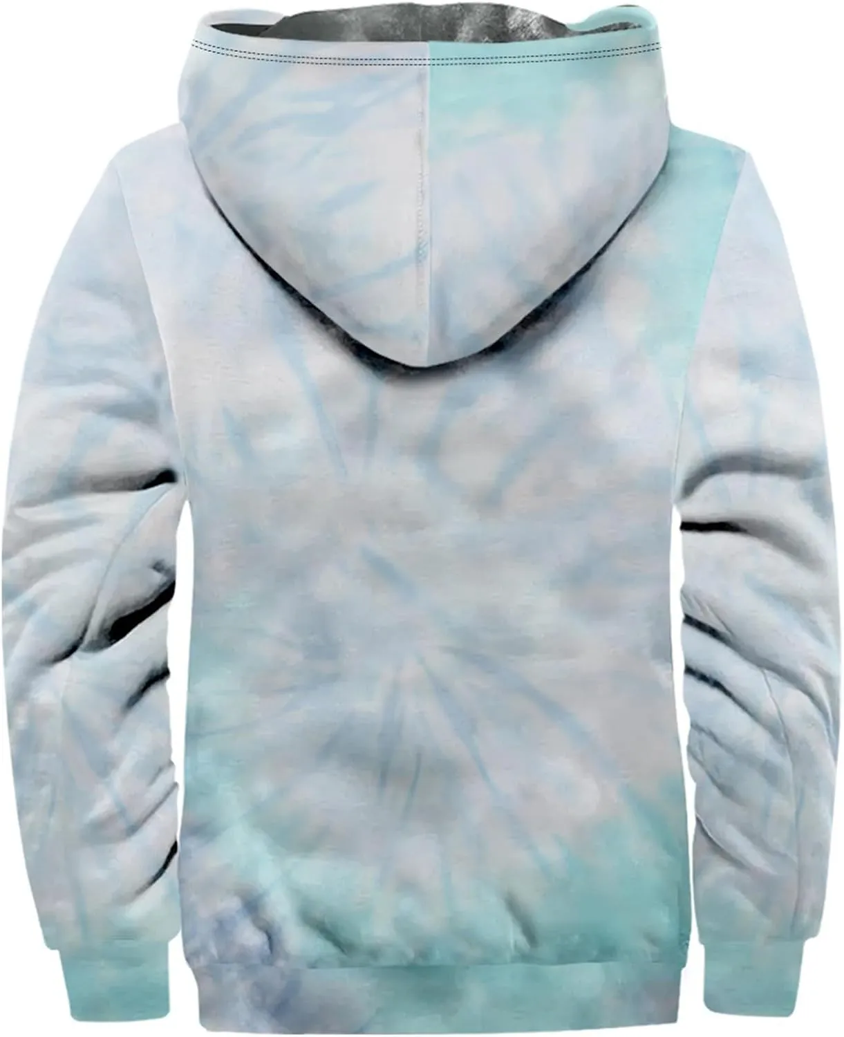 Mens Jacket Hoodies Padded Prints Zip Up Trendy Vintage Graphic Thickened Coats