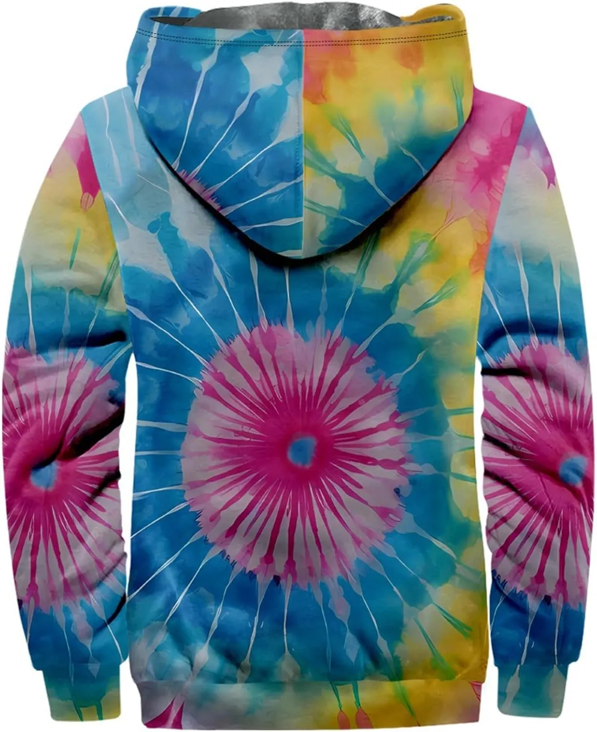 Mens Jacket Hoodies Padded Prints Zip Up Trendy Vintage Graphic Thickened Coats