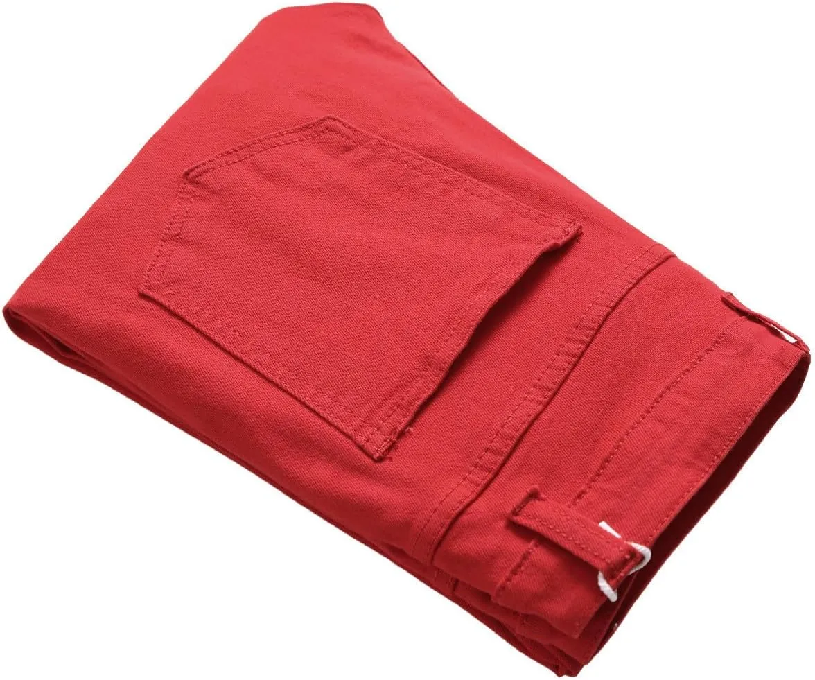 Men's Jeans Comfort Stretch Denim Straight Leg Relaxed Fit Jeans Foam Star
