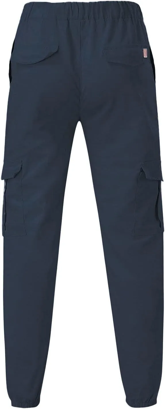 Mens Jeans Pants Relaxed Fit Cuffed Ankle Active Athletic Workout Sweatpants Tapered Sweatpants Casual Fashion Joggers