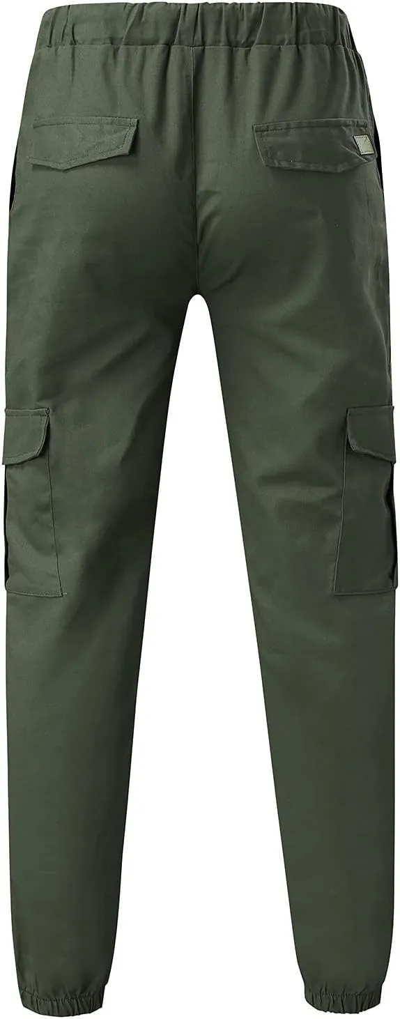 Mens Jeans Pants Relaxed Fit Cuffed Ankle Active Athletic Workout Sweatpants Tapered Sweatpants Casual Fashion Joggers