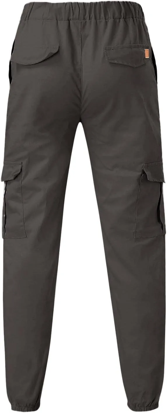 Mens Jeans Pants Relaxed Fit Cuffed Ankle Active Athletic Workout Sweatpants Tapered Sweatpants Casual Fashion Joggers