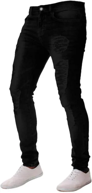 Mens Jeans Relaxed Fit Classic Denim Jeans Comfortable Flexible Pants Relaxed Wide Leg Denim Trousers Streetwear