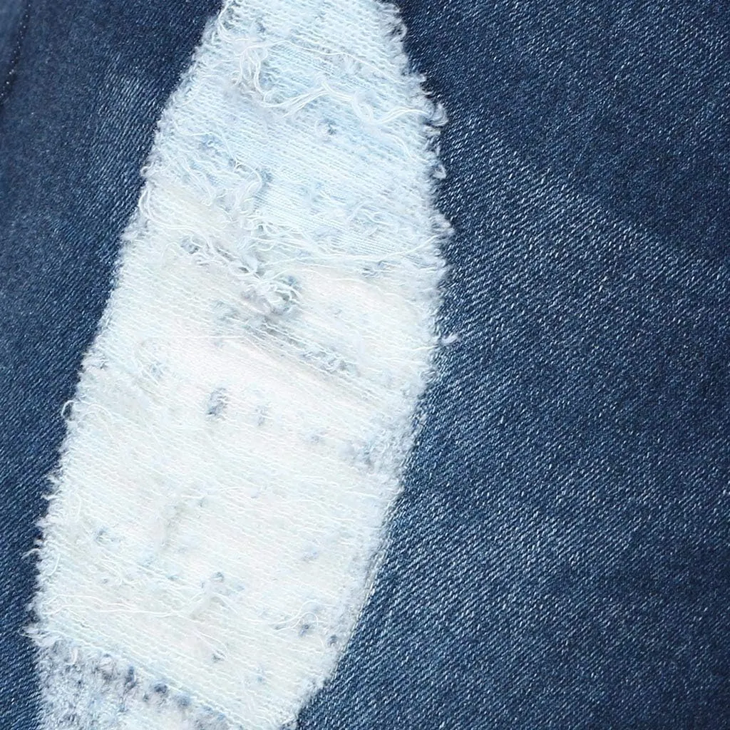 Mens Jeans Relaxed Fit Classic Denim Jeans Comfortable Flexible Pants Relaxed Wide Leg Denim Trousers Streetwear