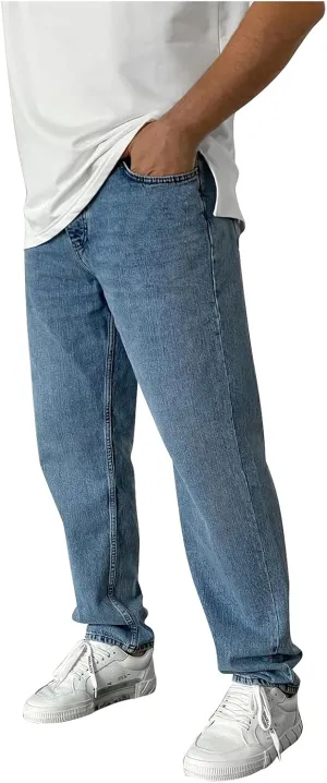 Mens Jeans Relaxed Fit, Mens Casual Pants Baggy Mens Jeans Straight Fit Loose Boot Cut for Men Jeans