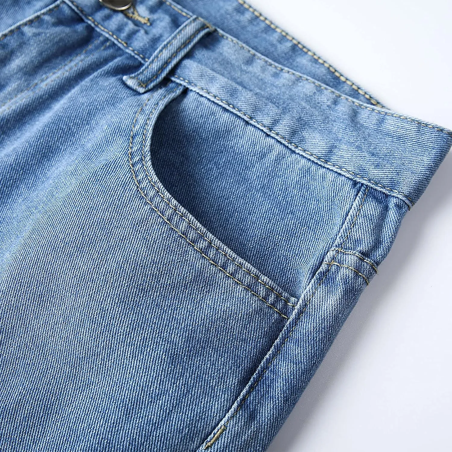 Mens Jeans Relaxed Fit, Mens Casual Pants Baggy Mens Jeans Straight Fit Loose Boot Cut for Men Jeans