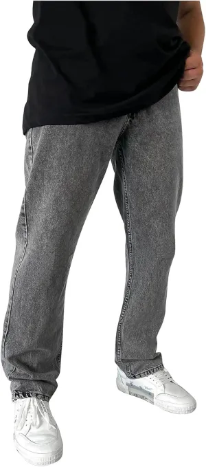 Mens Jeans Relaxed Fit, Mens Casual Pants Baggy Mens Jeans Straight Fit Loose Boot Cut for Men Jeans