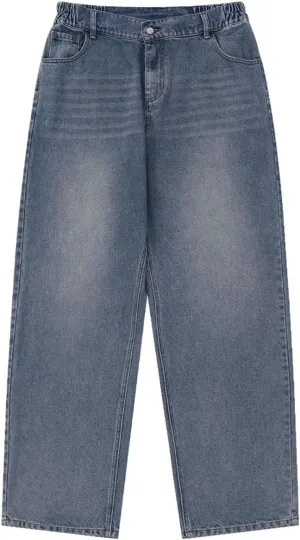 Men's Jeans Relaxed Fit Straight Leg Jeans Loose Fit Denim Pants