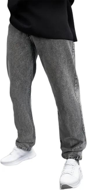 Men's Jeans Straight High Stretch Jeans Vintage Straight Jeans Stretch Denim Pants Expandable Waist Straight Fit Jeans