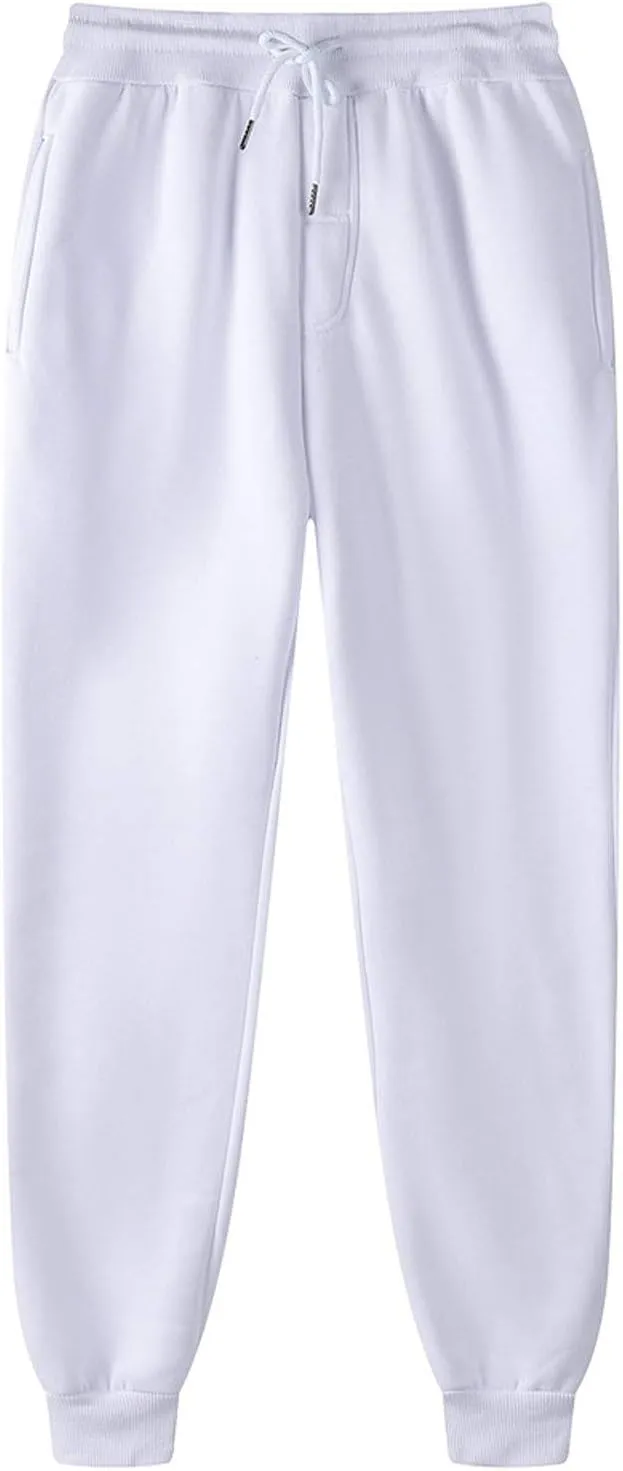 Men's Joggers Sweatpants Mens Heavyweight Cargo Sweatpants Stretch Elastic Waist Jogger Sport Pants Drawstring Sports
