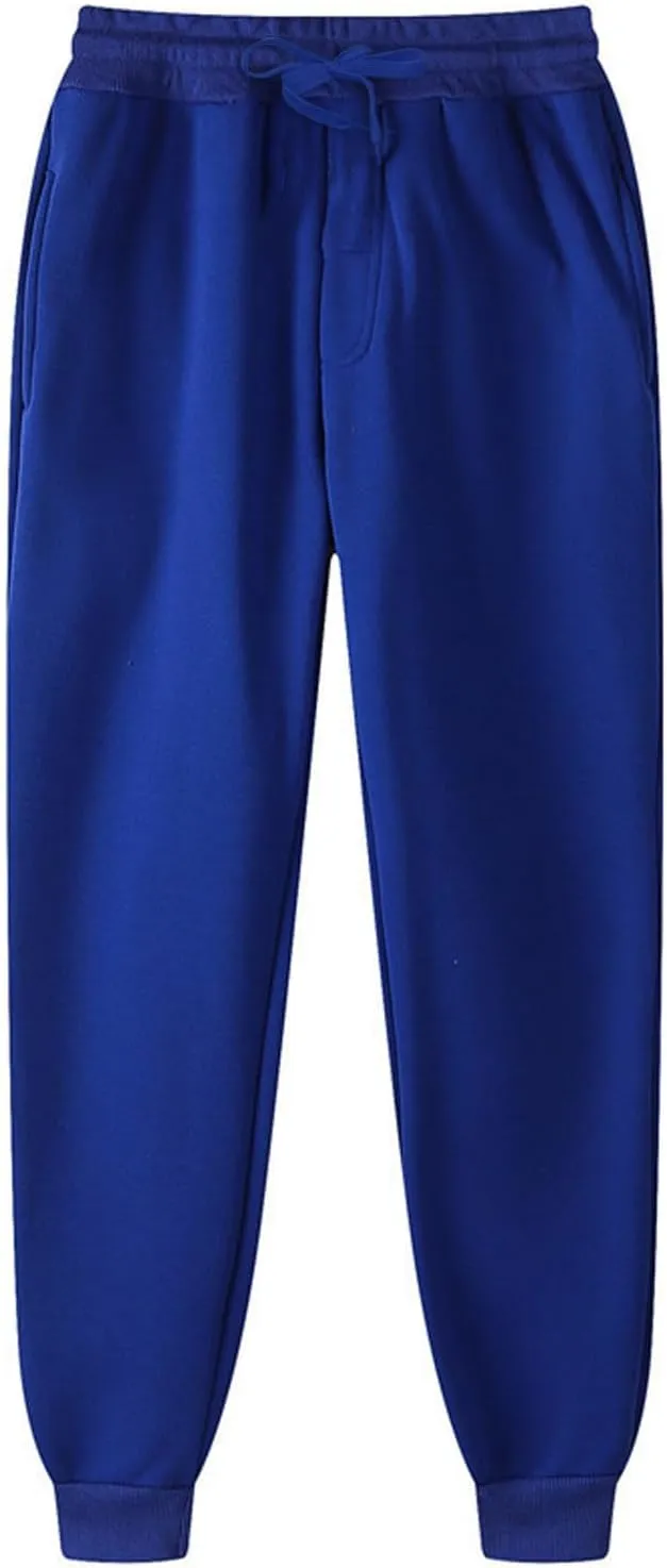 Men's Joggers Sweatpants Mens Heavyweight Cargo Sweatpants Stretch Elastic Waist Jogger Sport Pants Drawstring Sports