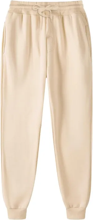 Men's Joggers Sweatpants Mens Heavyweight Cargo Sweatpants Stretch Elastic Waist Jogger Sport Pants Drawstring Sports