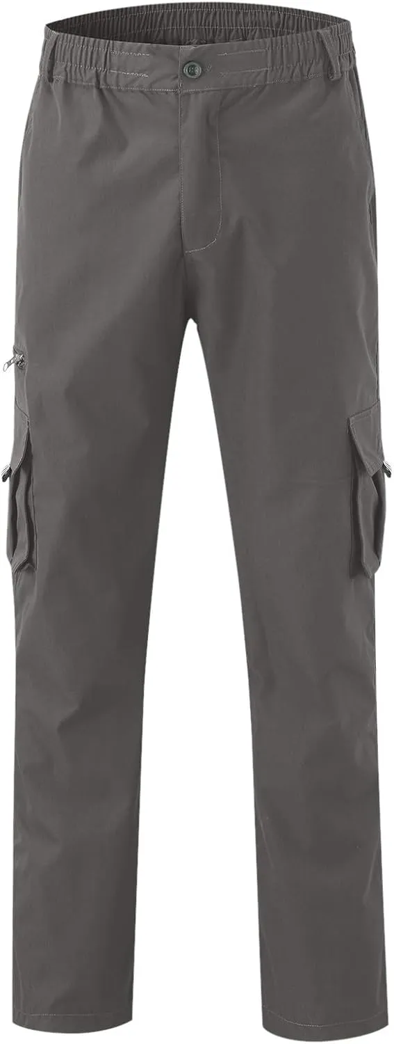 Mens Joggers Sweatpants Solid Color Pocket Trousers Loose Sports Trousers Track Training Outdoor Tactical Sweatpants
