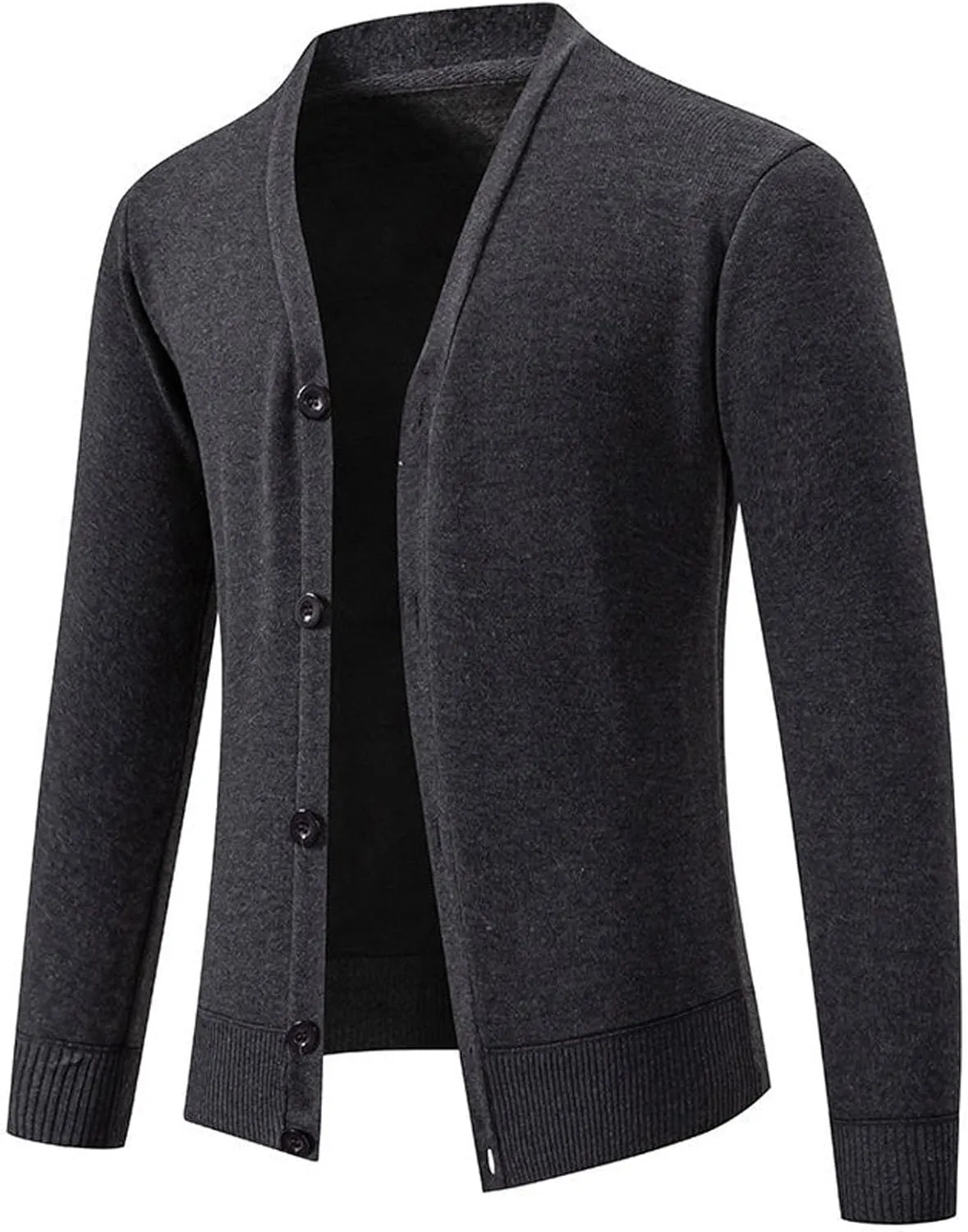 Men's Lightweight Cardigan Button Down V Neck Sweaters Big and Tall Knit Sweater Solid Color Cardigan Sweater