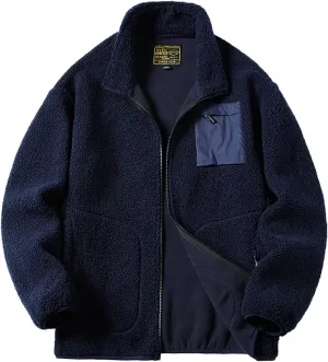 Men's Lightweight Fleece Bomber Jackets Light Track Jackets Casual Winter Windbreaker Outdoor Golf Fashion Coats