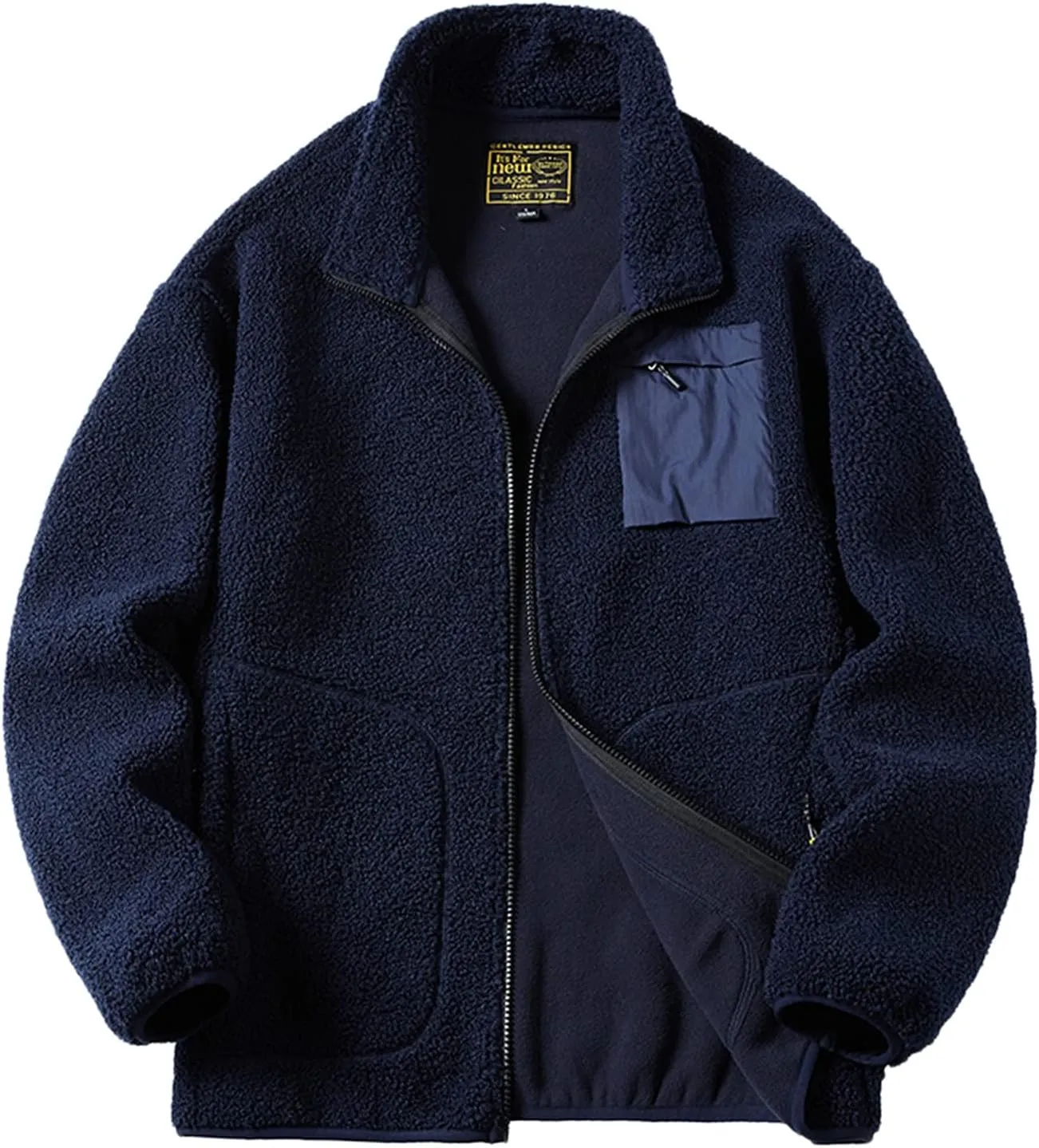 Men's Lightweight Fleece Bomber Jackets Light Track Jackets Casual Winter Windbreaker Outdoor Golf Fashion Coats