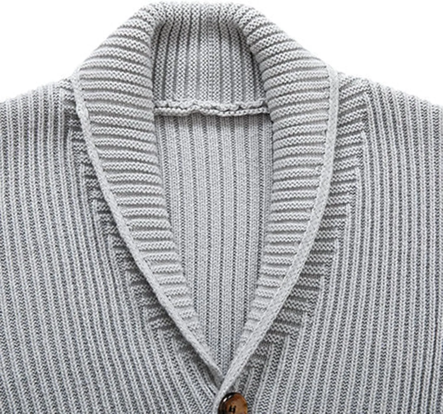 Mens Lightweight Sweater Shawl Collar Cardigan Sweater Big and Tall Knit Sweater Button Down Long Sleeve Sweaters