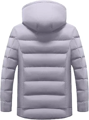 Men's Lightweight Waterproof Hooded Rain Jacket Outdoor Raincoat Shell Jacket for Hiking Travel