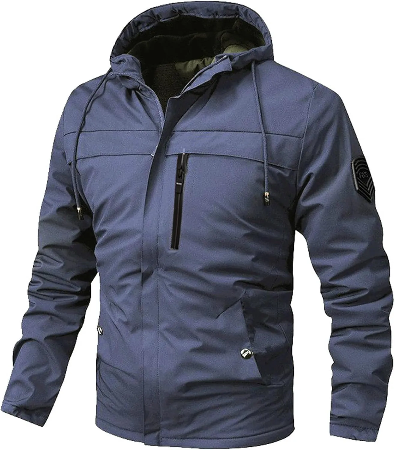 Men's Lightweight Waterproof Rain Jacket Hiking Windbreake Jacket Shell Hooded Outdoor Raincoat Overcoat for Travel