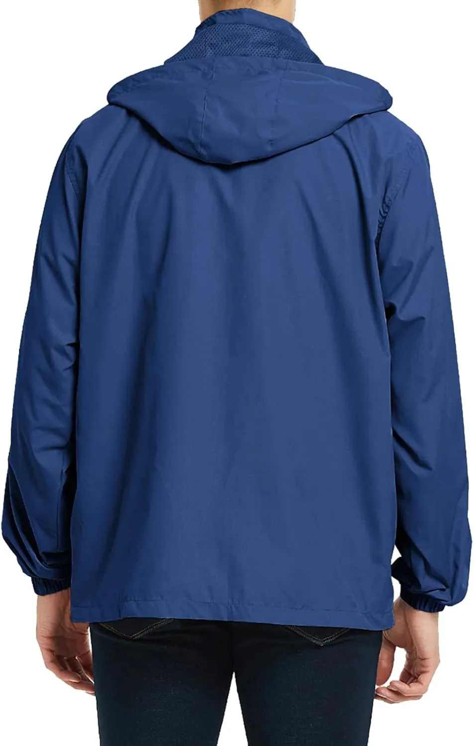 Men's Lightweight Windbreaker Rain Jackets with Removable Hood Waterproof Outdoor Coats