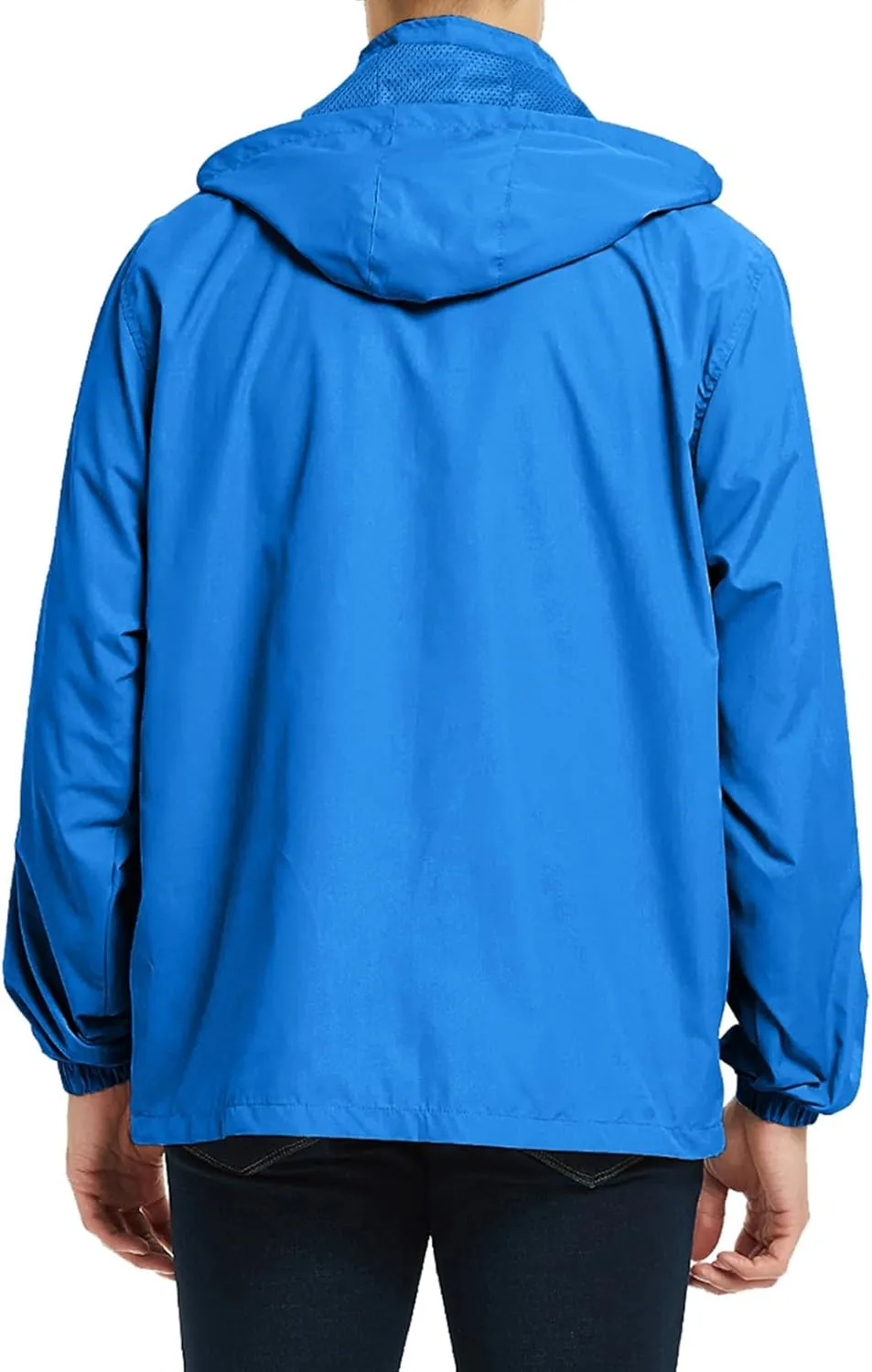 Men's Lightweight Windbreaker Rain Jackets with Removable Hood Waterproof Outdoor Coats
