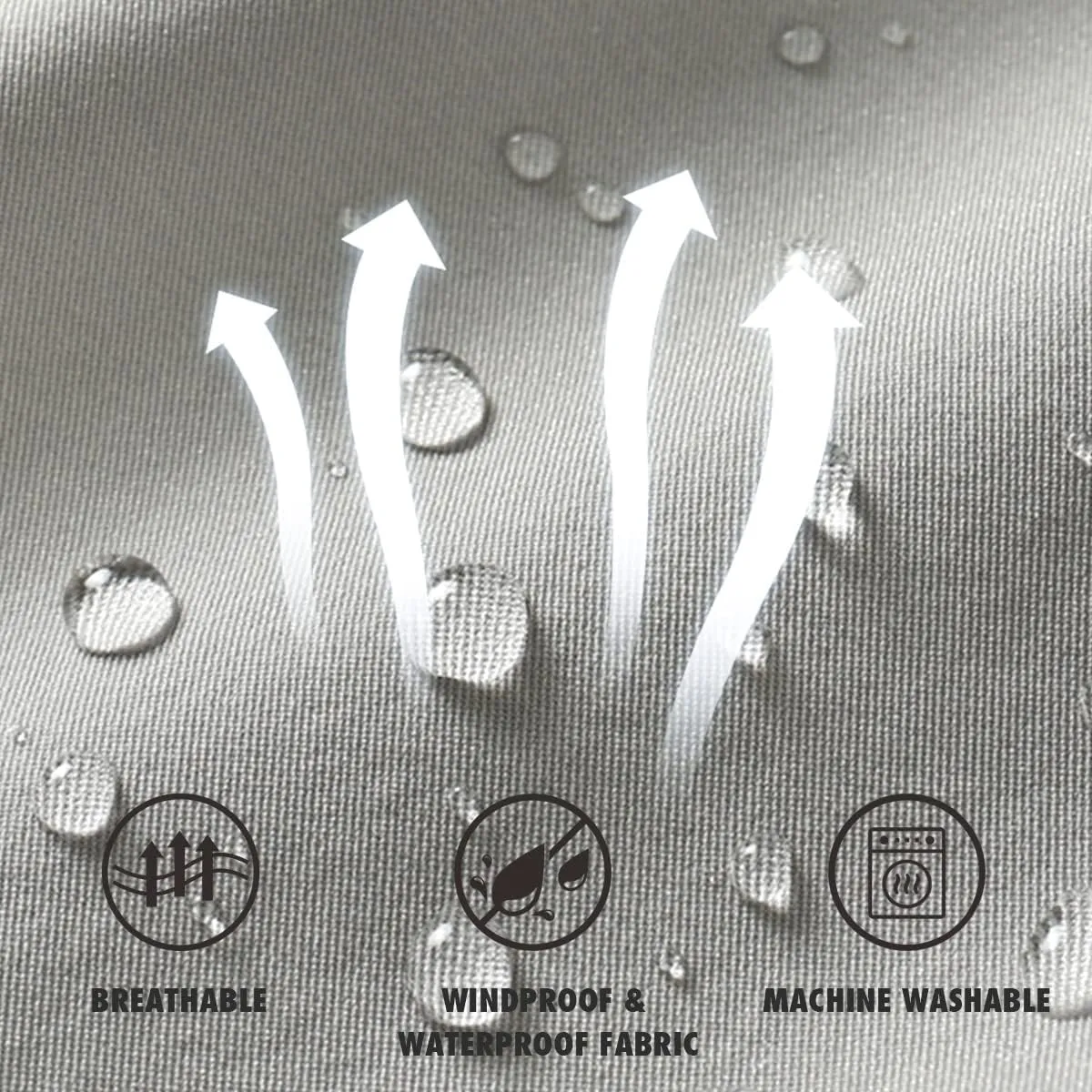 Men's Lightweight Windbreaker Rain Jackets with Removable Hood Waterproof Outdoor Coats