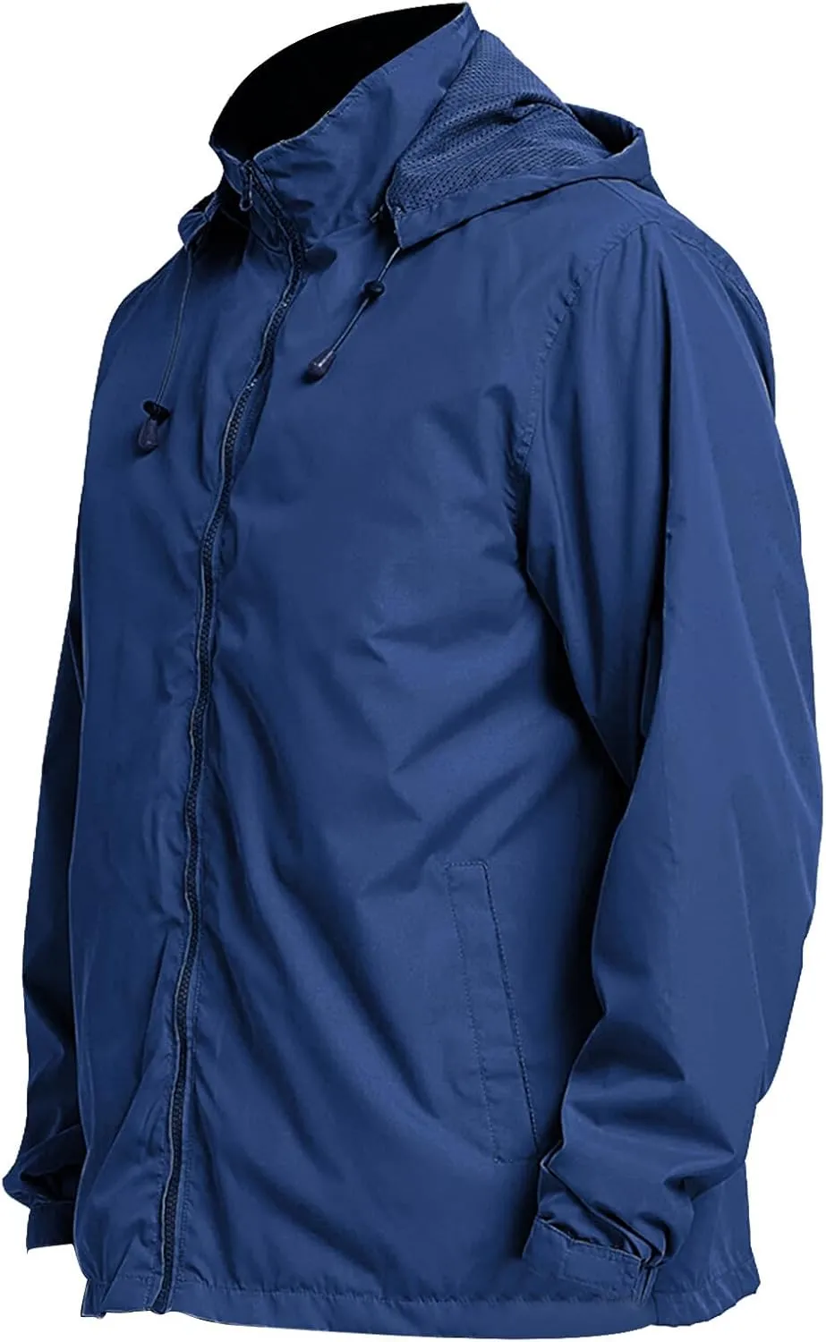 Men's Lightweight Windbreaker Rain Jackets with Removable Hood Waterproof Outdoor Coats