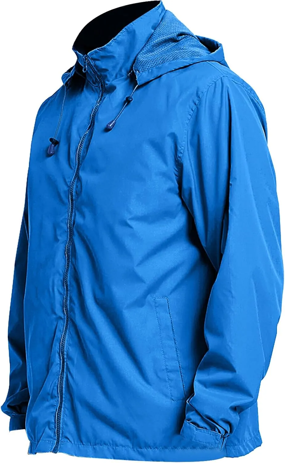 Men's Lightweight Windbreaker Rain Jackets with Removable Hood Waterproof Outdoor Coats