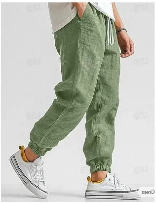 Men's Linen Cargo Pants