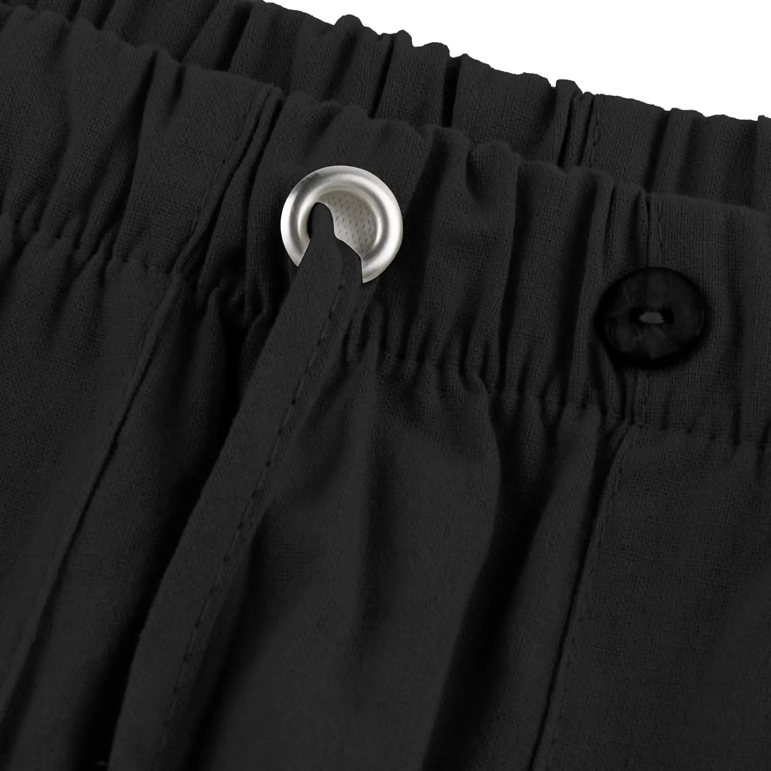Mens Linen Drawstring Pants Elastic Waist Lightweight Trouser Casual Yoga Summer Beach Pant Baggy Trousers with Pockets