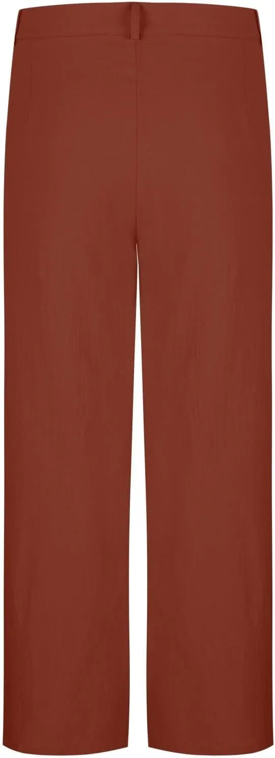 Mens Linen Dress Pants Business Casual Summer Beach Wedding Suit Pants Regular Fit Wide Leg Lounge Trousers Slacks
