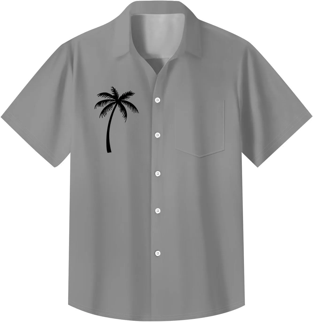 Mens Linen Shirts Short Sleeve Button Down Casual Beach T-Shirts Summer Vacation Going Out Tropical Vacation Tee Tops