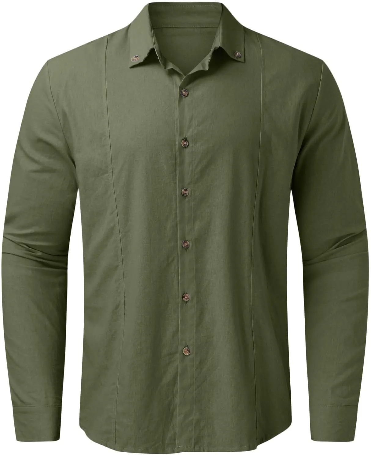 Men's Linen Shirts Short Sleeve Lapel V Neck Button Down Plus Size Tops Casual Vacation Beach Summer Hawallan Blouses