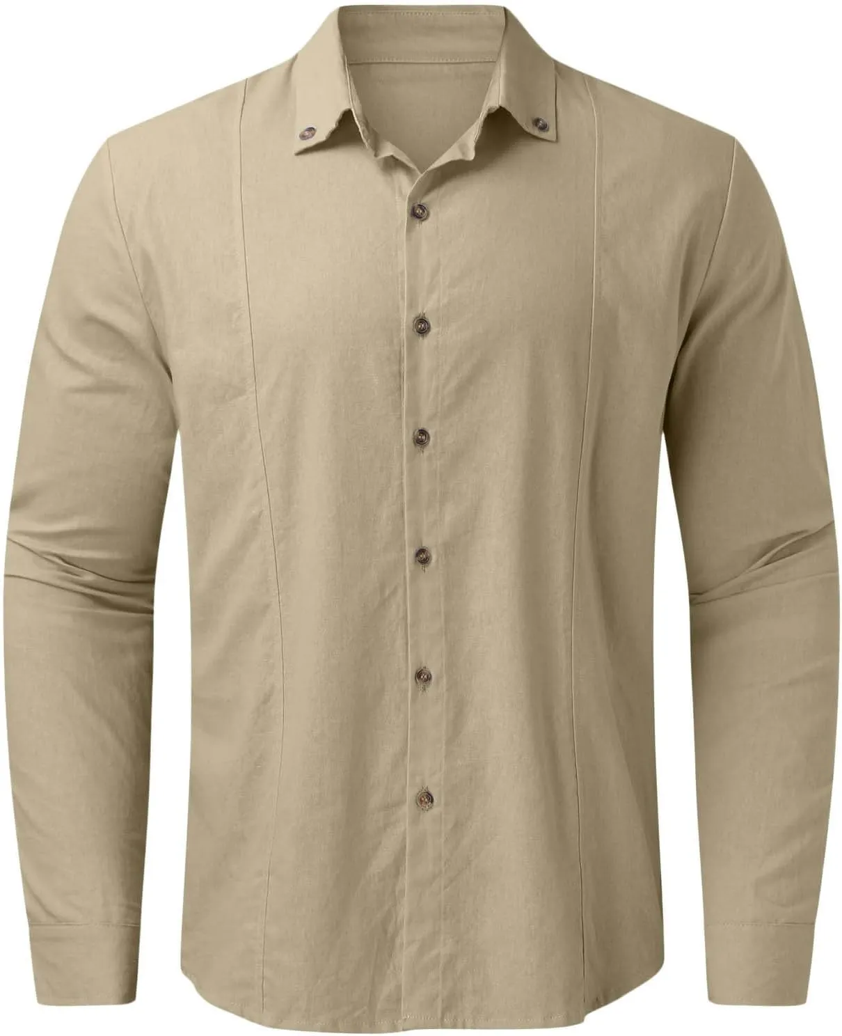 Men's Linen Shirts Short Sleeve Lapel V Neck Button Down Plus Size Tops Casual Vacation Beach Summer Hawallan Blouses