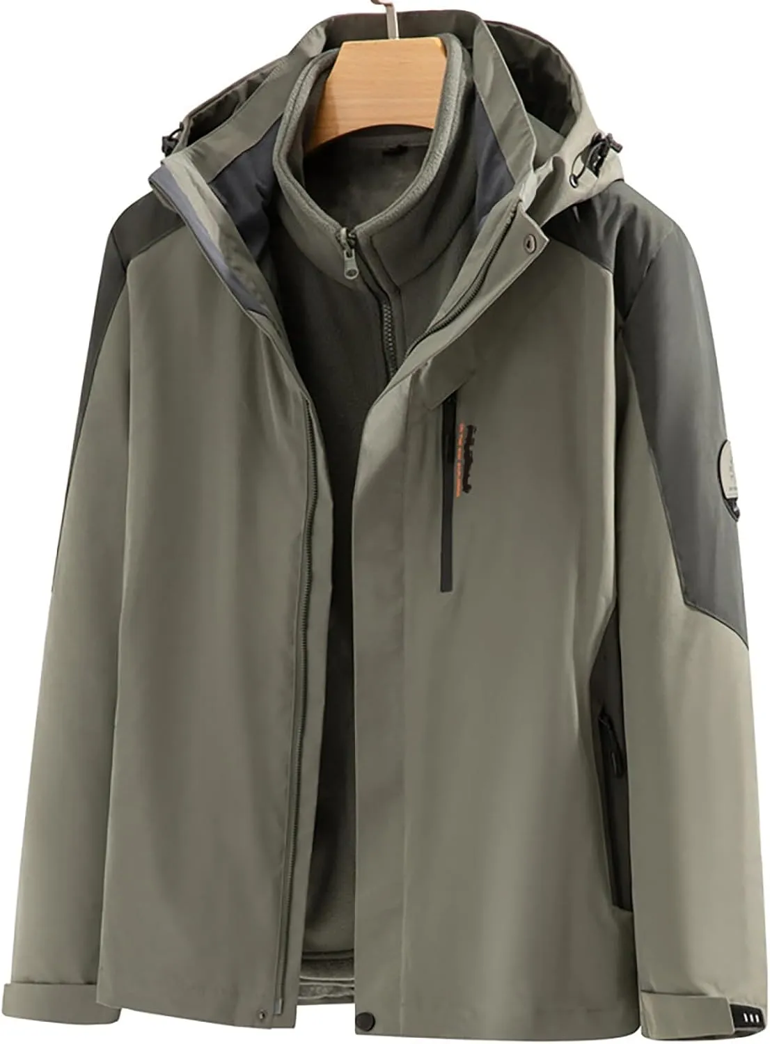 Mens Mountain Waterproof Ski Snow Jacket Winter Windproof Rain Jackets Lightweight Mountain Sport Jackets Outdoor