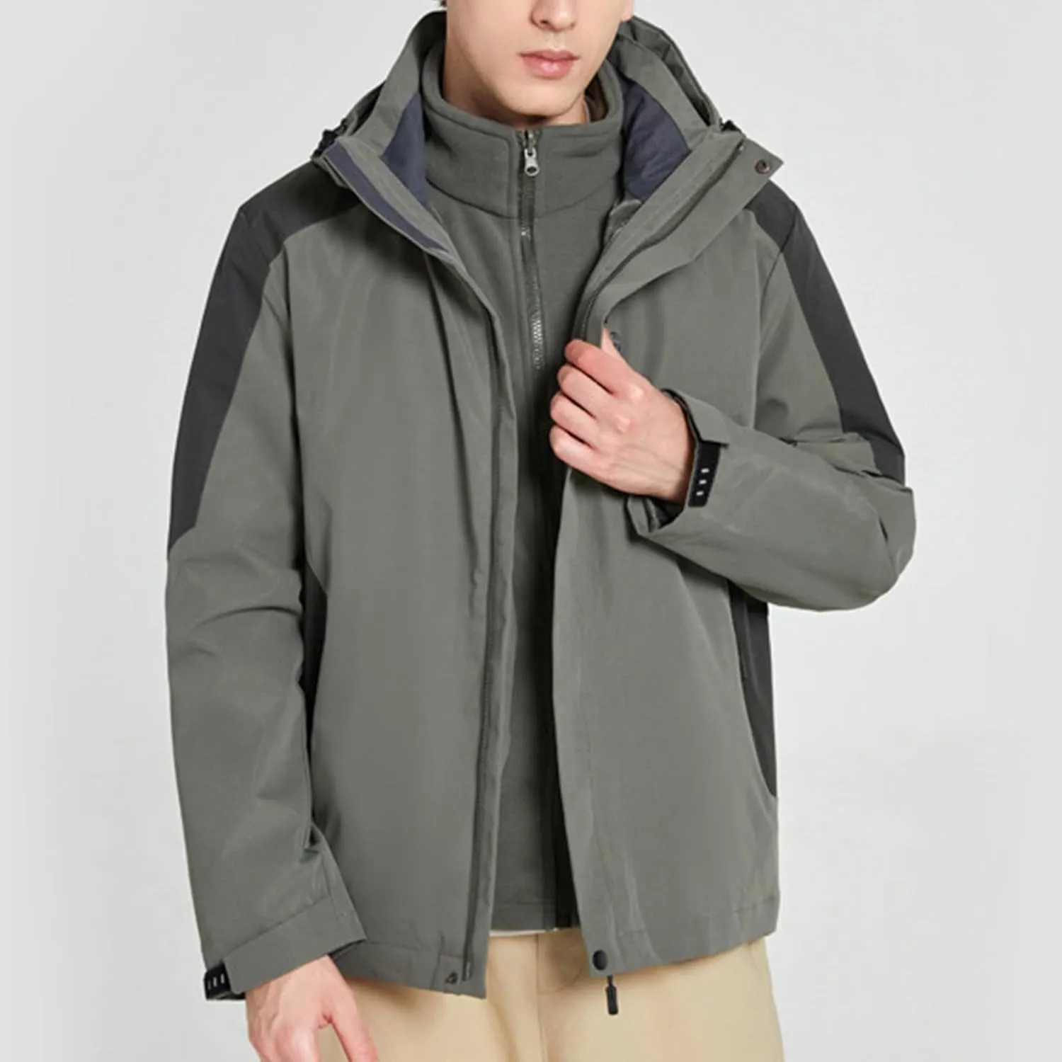 Mens Mountain Waterproof Ski Snow Jacket Winter Windproof Rain Jackets Lightweight Mountain Sport Jackets Outdoor